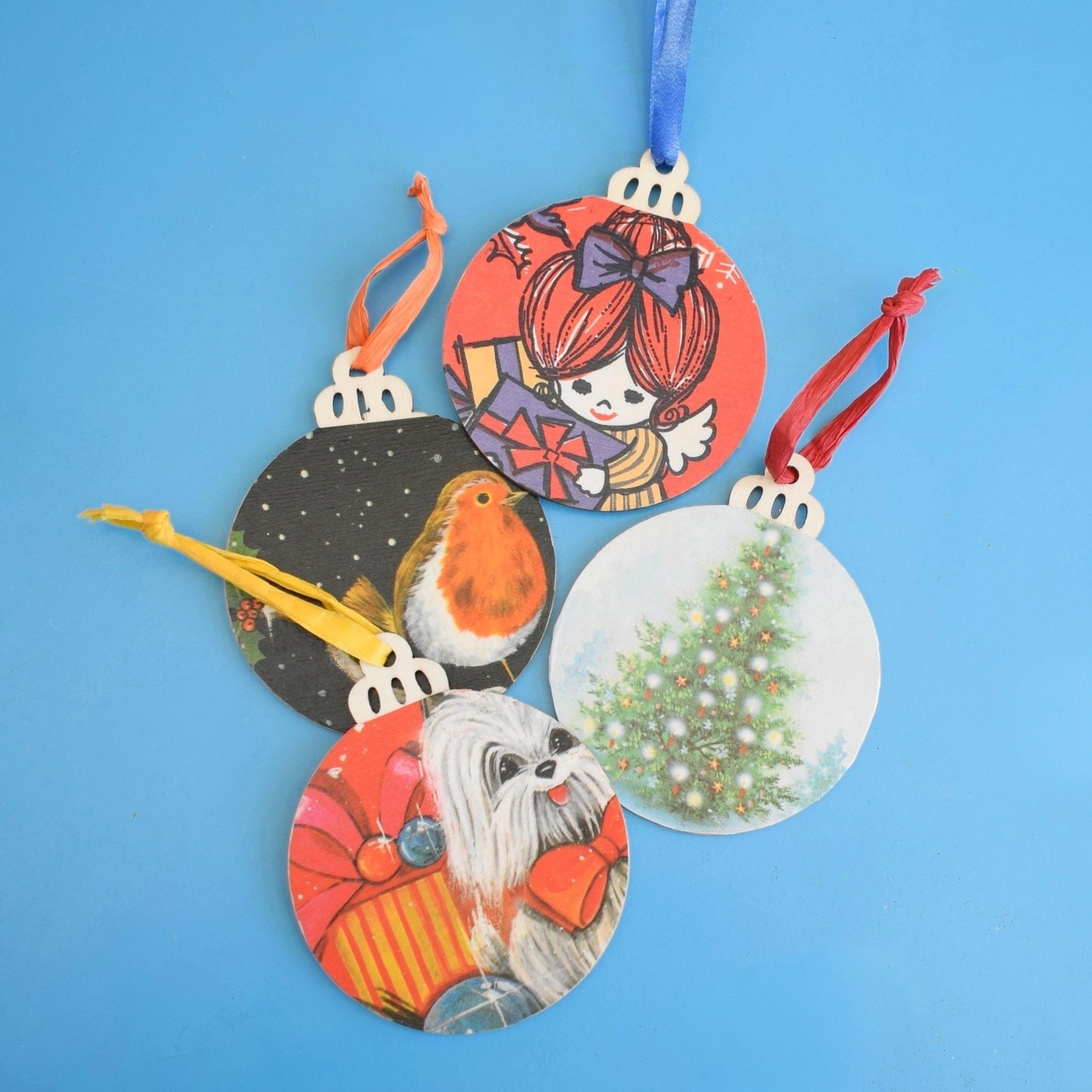 Vintage Wooden Gift Tags - Vintage Wrapping Paper Designs