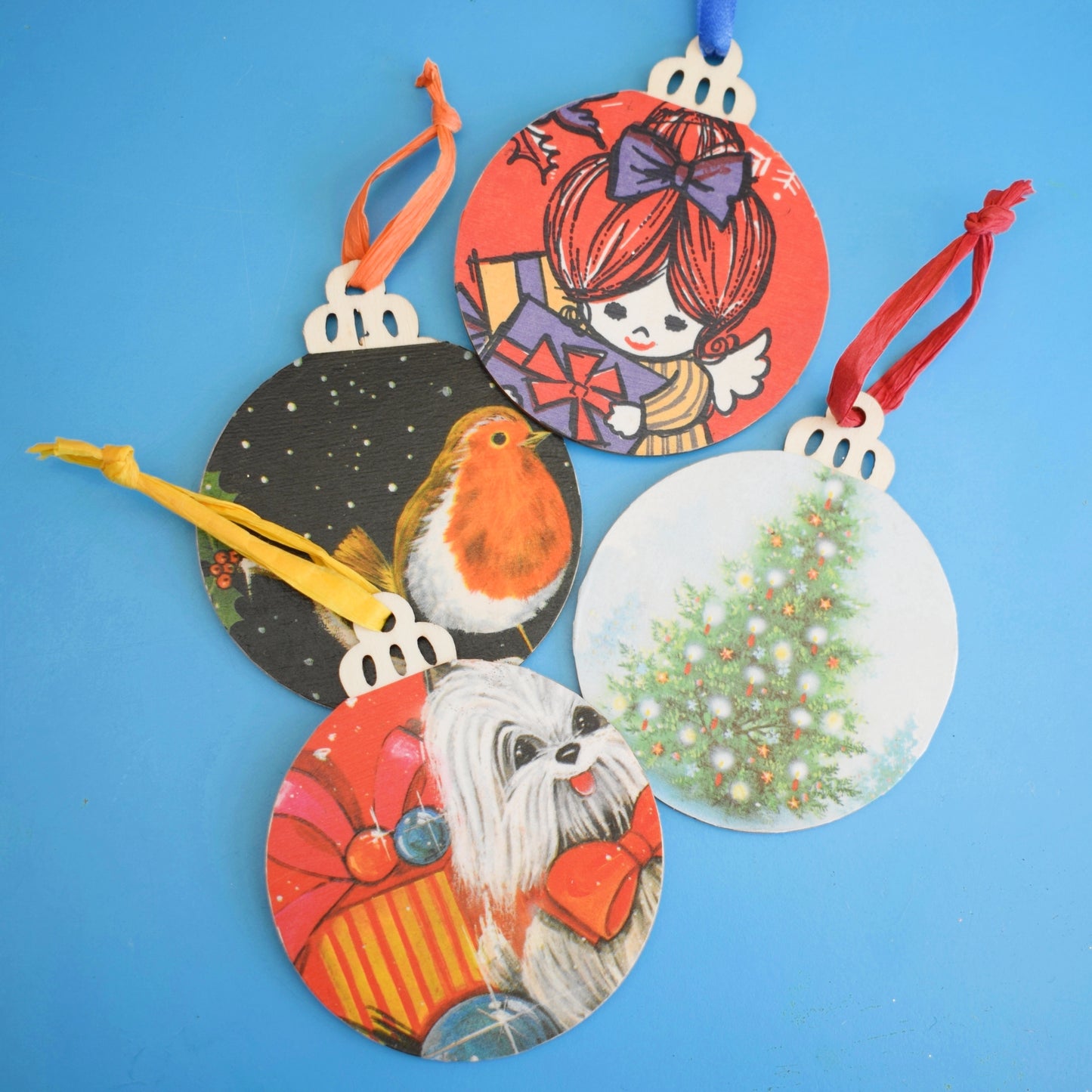 Vintage Wooden Gift Tags - Vintage Wrapping Paper Designs