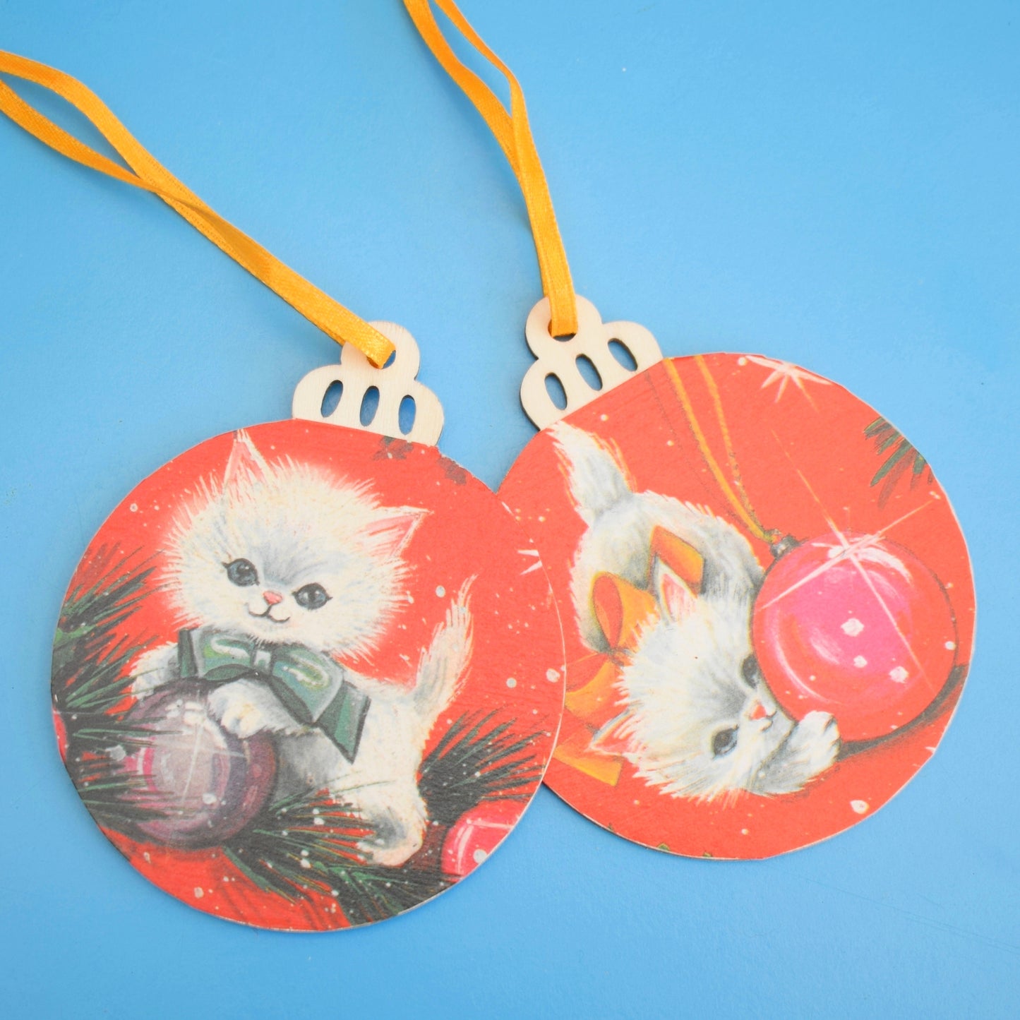 Vintage Wooden Gift Tags - Vintage Wrapping Paper Designs