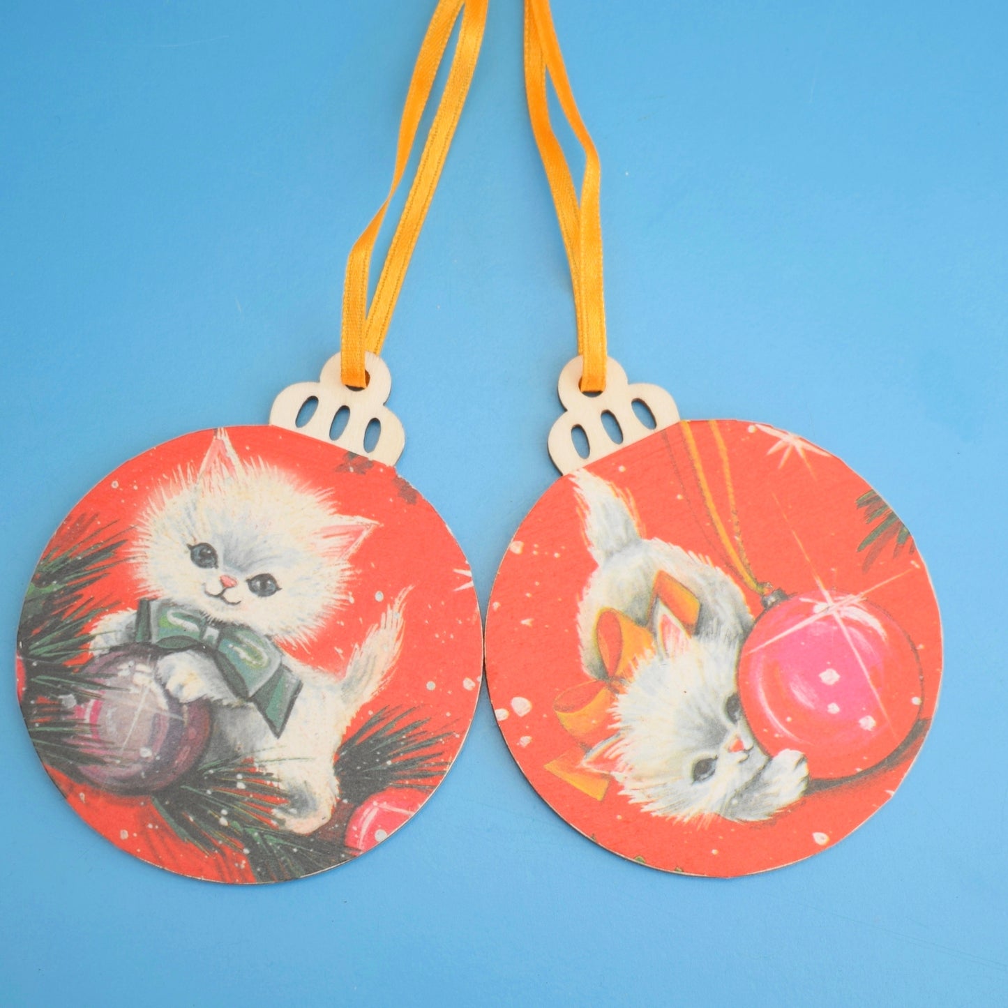 Vintage Wooden Gift Tags - Vintage Wrapping Paper Designs