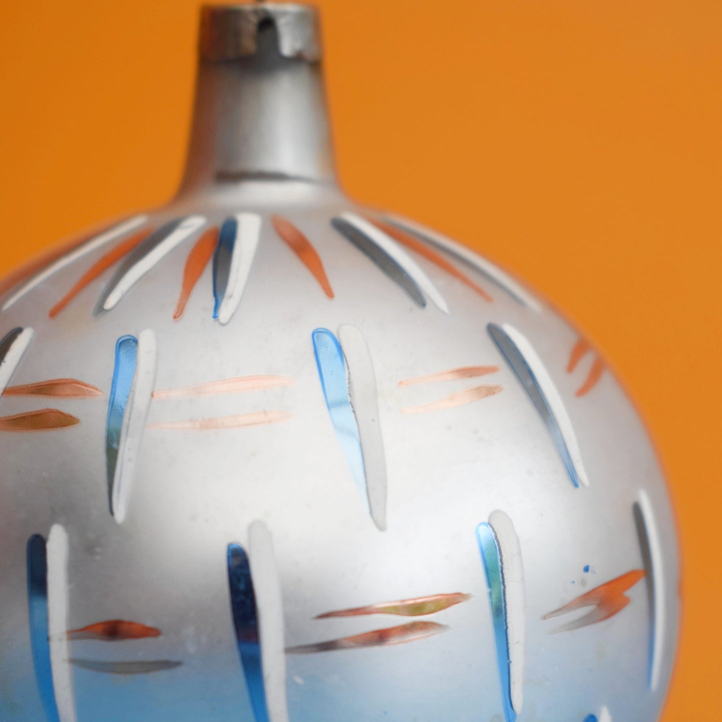 Vintage 1950s Glass Christmas Baubles - Hand Painted Designs