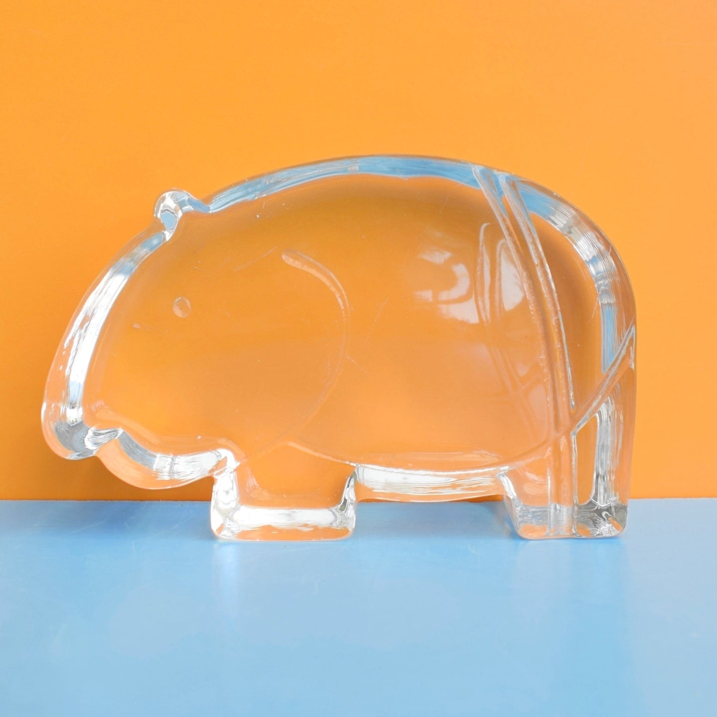 Vintage 1980s Kosta Boda 1982 Series Glass Tapir