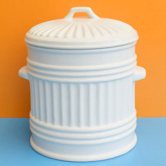Vintage 1980s Ceramic Dustbin Biscuit Jar - Glastonbury Galleries