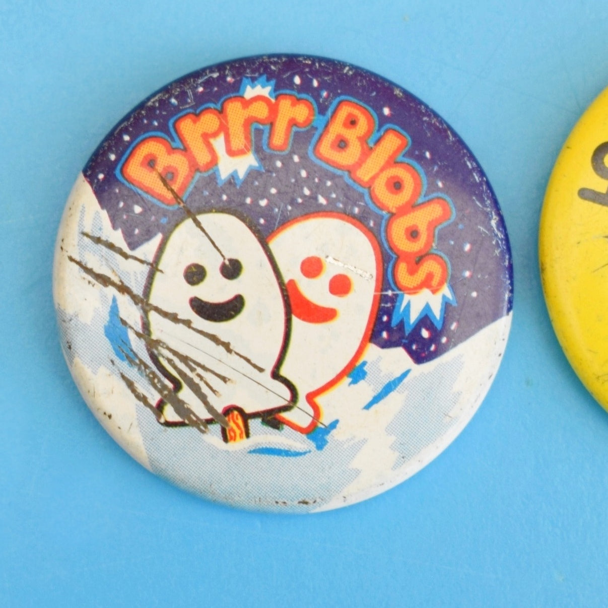 Vintage 1970s Metal Badges - Walls Ice Cream /  Birds Desserts / Tonibell