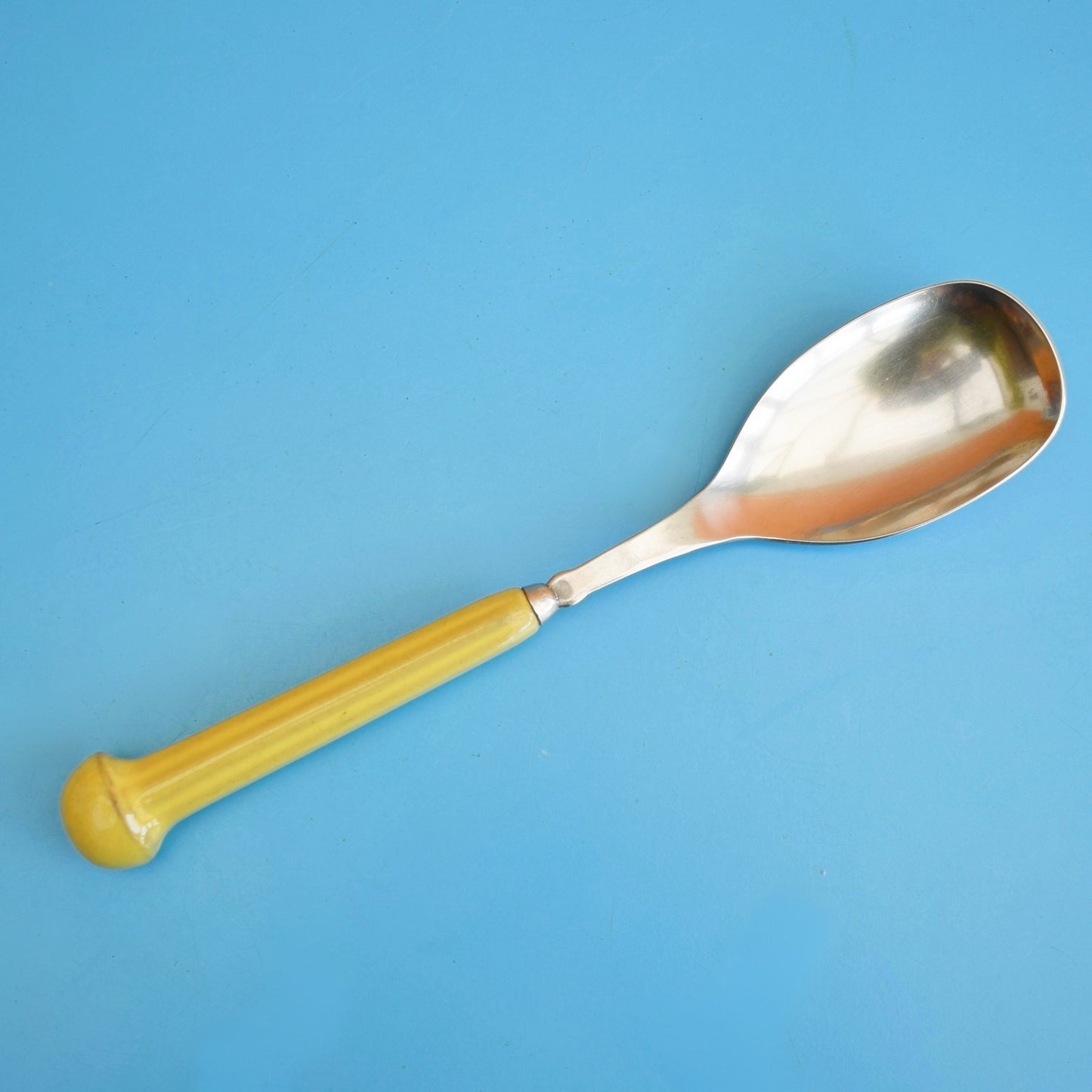 Vintage 1970s Denby Regency Serving Spoon - Lemon/Lime