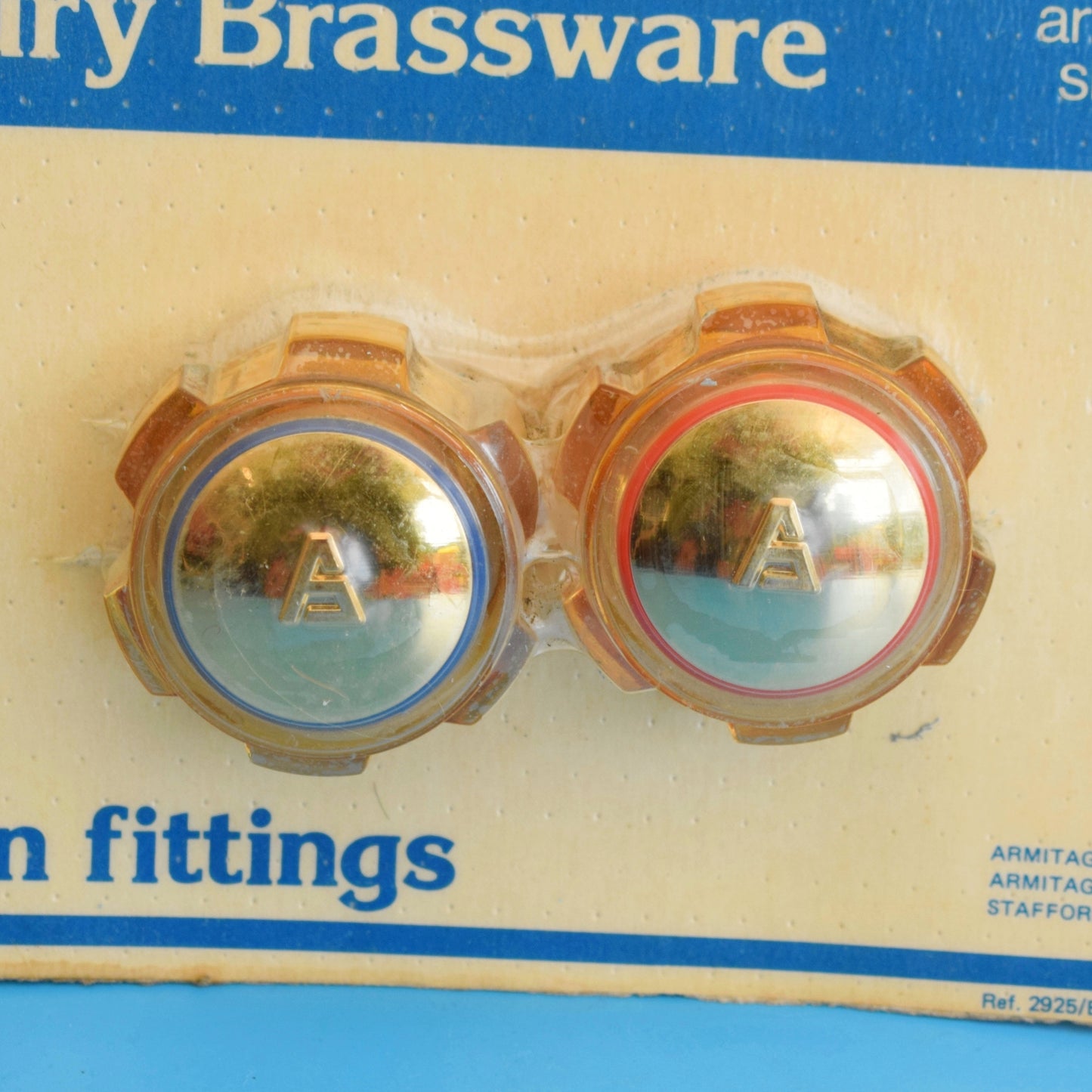 Vintage 1980s Gold Tap Hand Wheels- Starlite Luxury Brassware - Armitage Shanks by Vintage