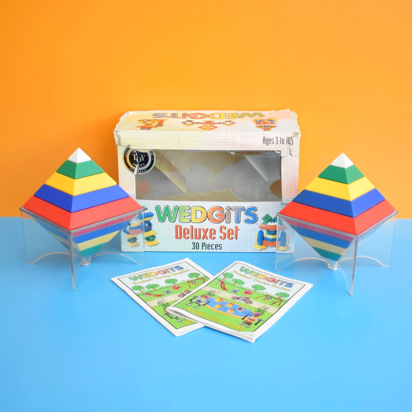 Vintage 1990s Wedgits Puzzle Game - Deluxe Set by Pineapple Retro