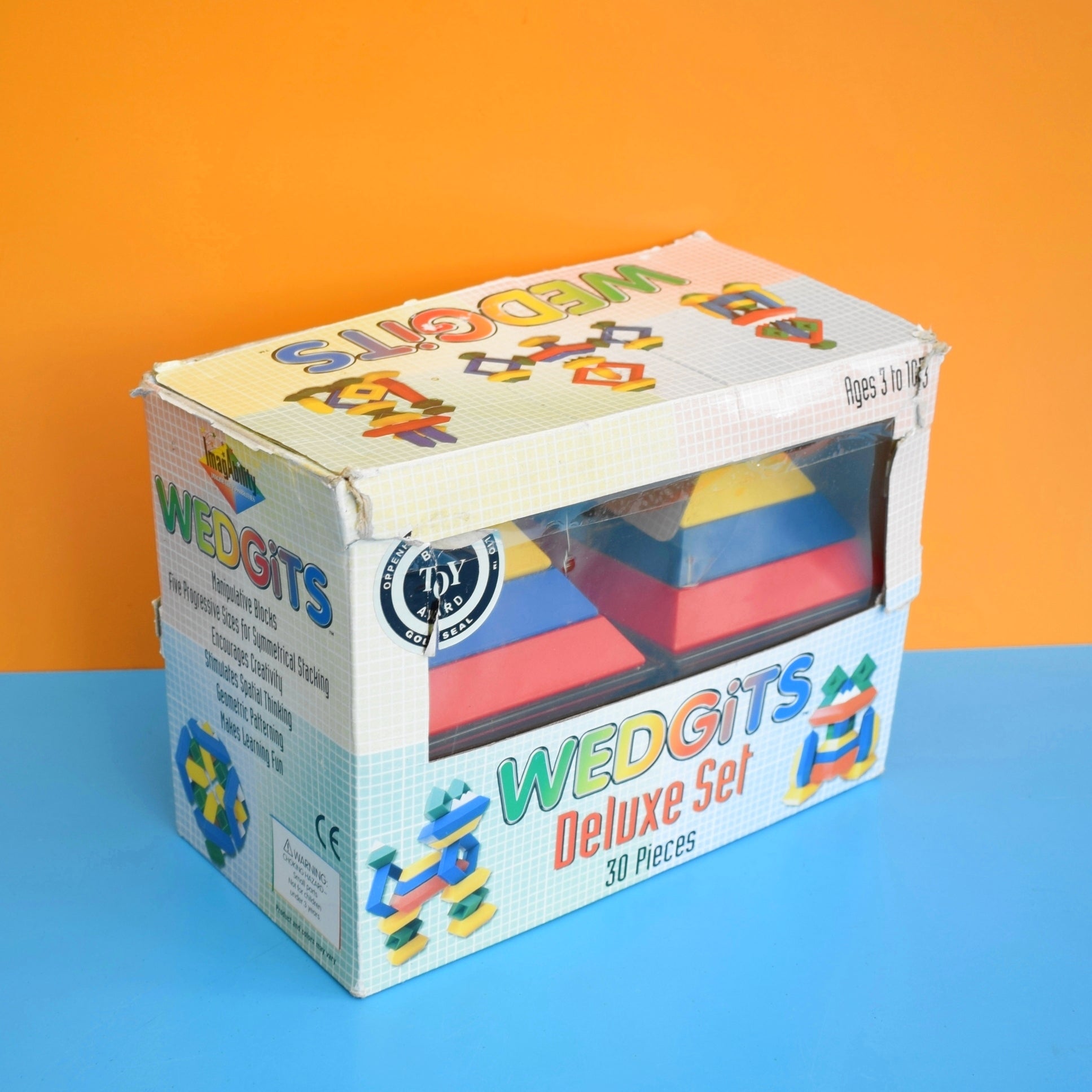 Vintage 1990s Wedgits Puzzle Game - Deluxe Set by Pineapple Retro