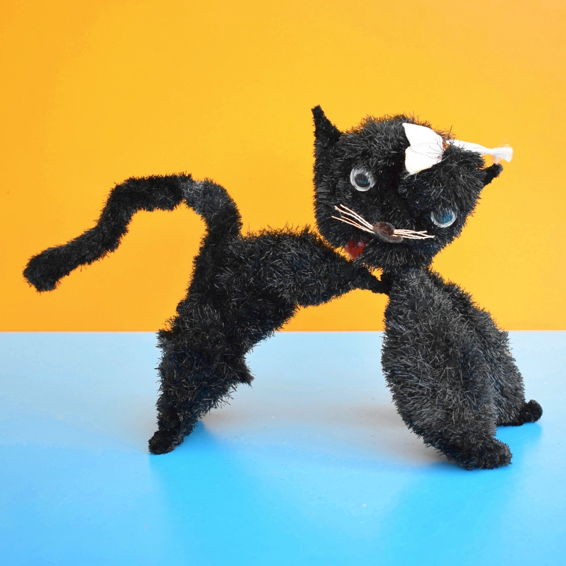 Vintage 1960s Max Factor Exuberance Black Cat / Chenille Black Cat by Pineapple Retro