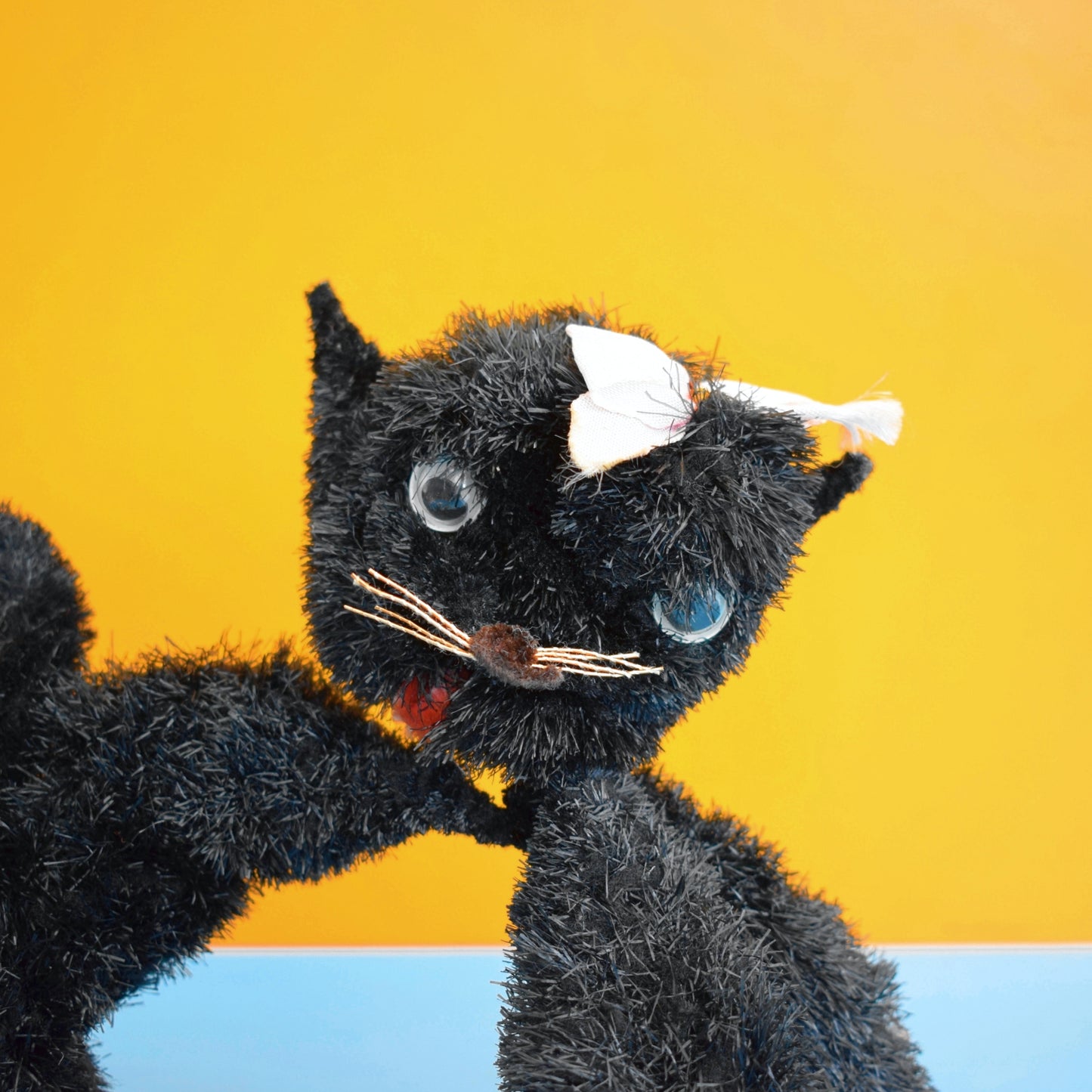Vintage 1960s Max Factor Exuberance Black Cat / Chenille Black Cat by Pineapple Retro