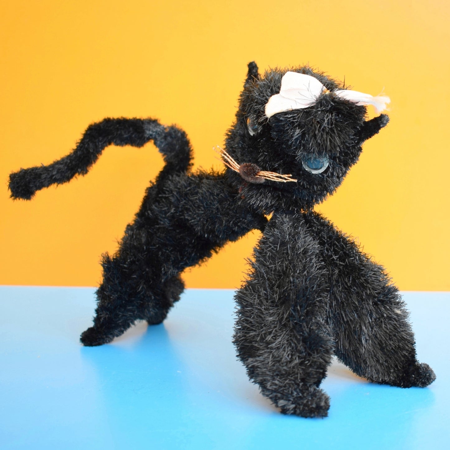Vintage 1960s Max Factor Exuberance Black Cat / Chenille Black Cat by Pineapple Retro