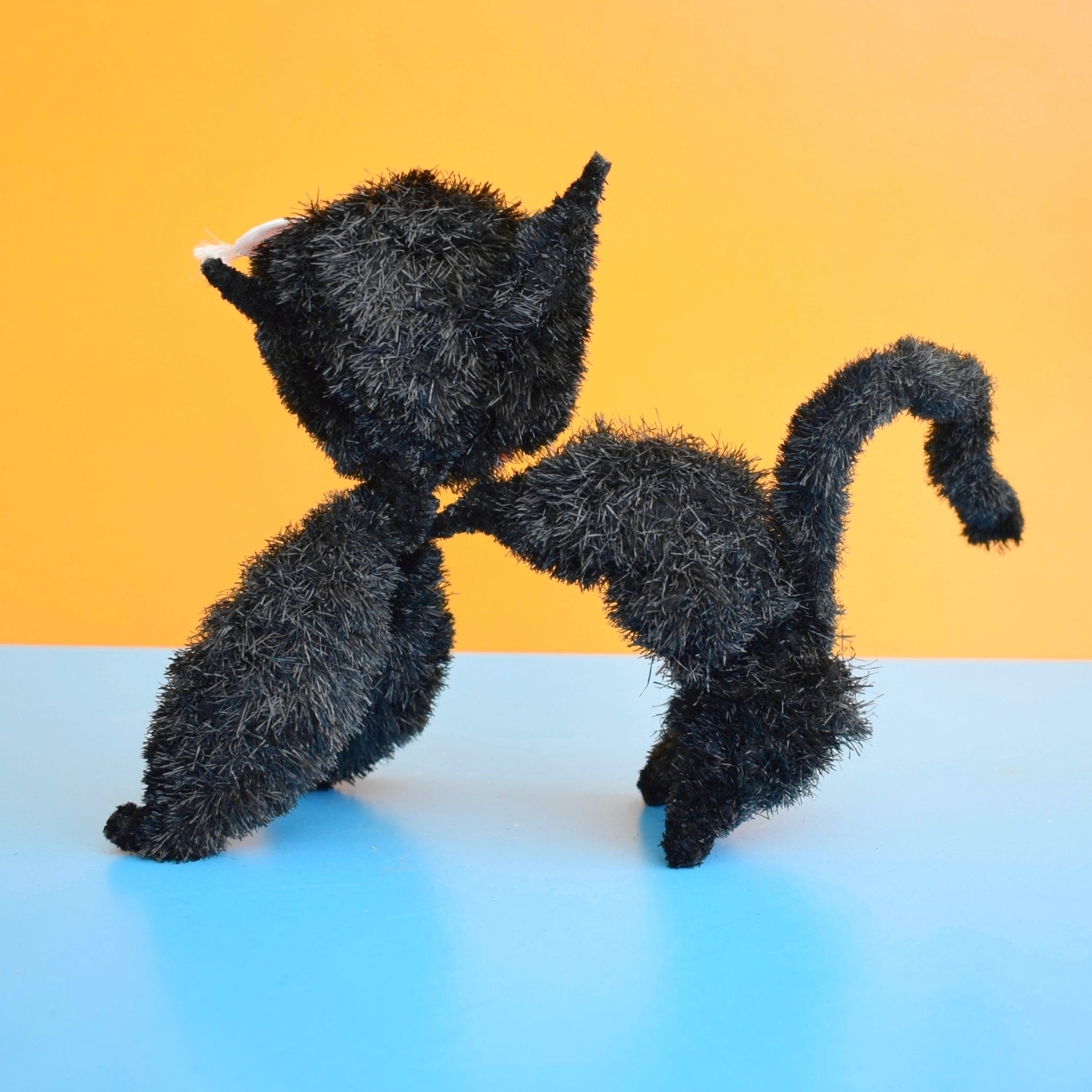 Vintage 1960s Max Factor Exuberance Black Cat / Chenille Black Cat by Pineapple Retro