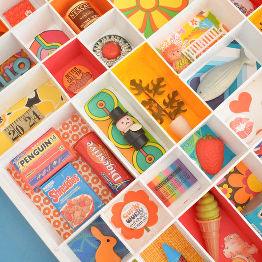 Vintage Mixed Wooden Printers Tray & Amazing Contents - Larger