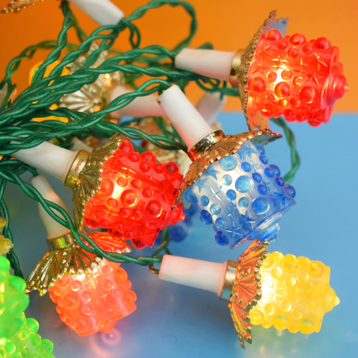 Vintage 1980s Christmas Lantern Lights - Woolworths