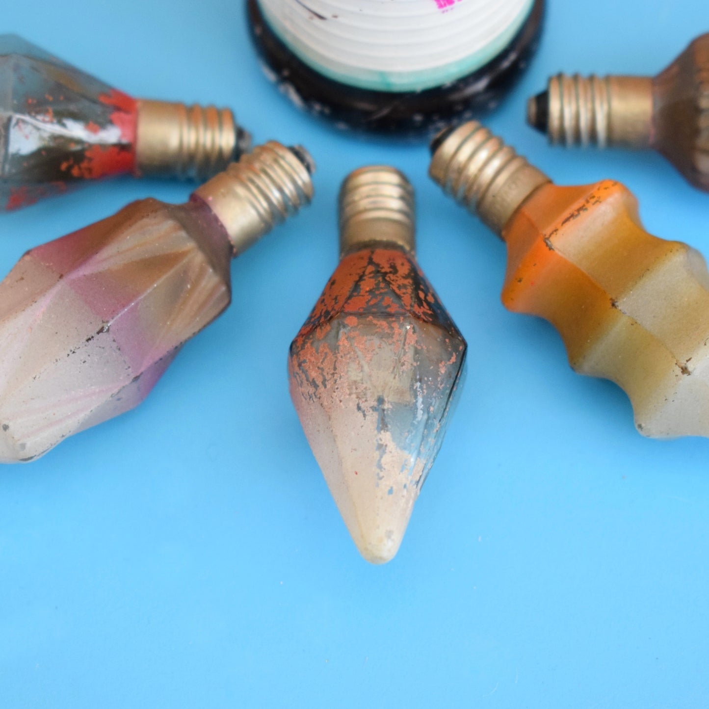 Vintage 1960s Replacement Christmas Light Bulbs x6