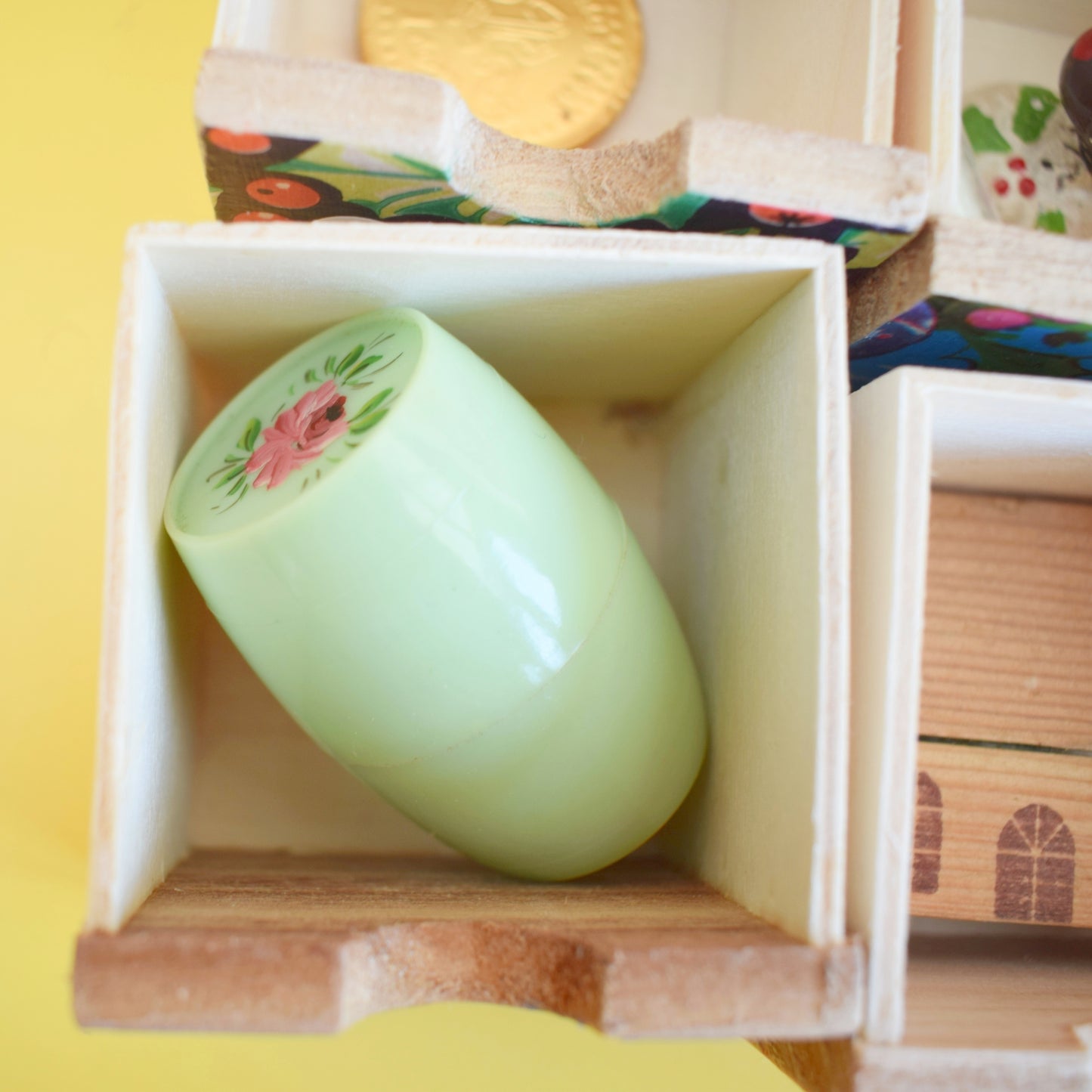 Unique Wooden Multi Drawer Filled Advent Calendar - Vintage Papers - Patchwork