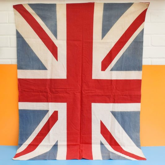 Vintage 1950s Original Cotton Union Jack Flag