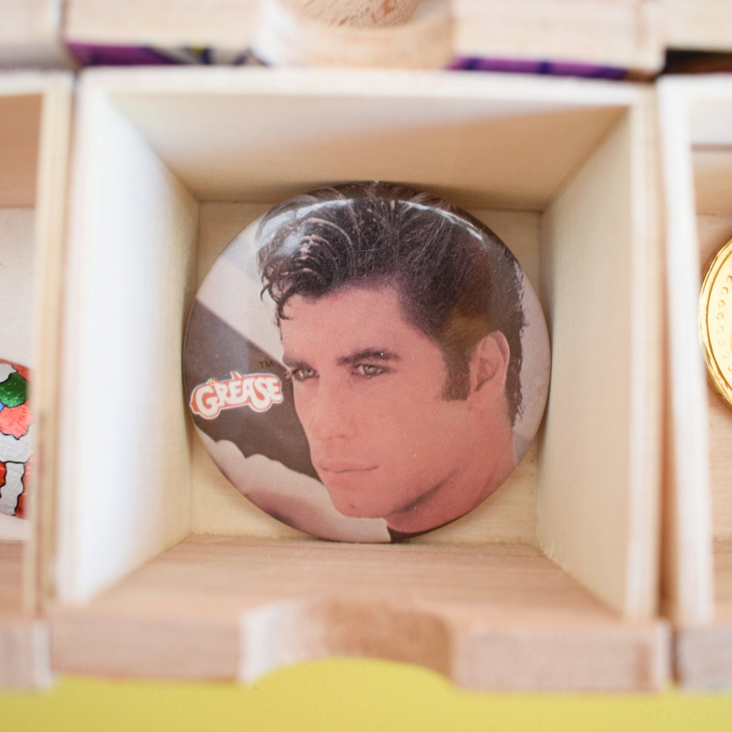 Unique Wooden Multi Drawer Filled Advent Calendar - Vintage Papers - Patchwork .