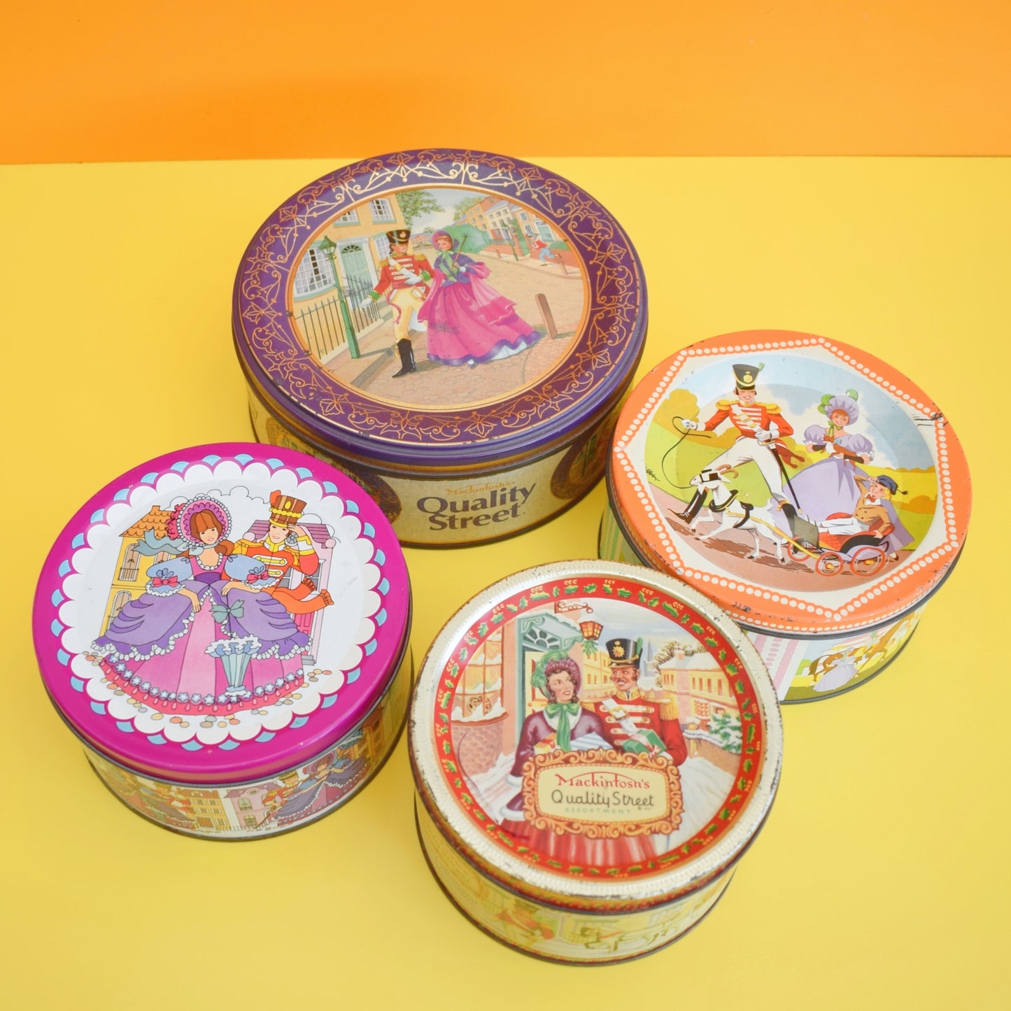 Vintage 1990s Quality Street Tin & New Chocolates