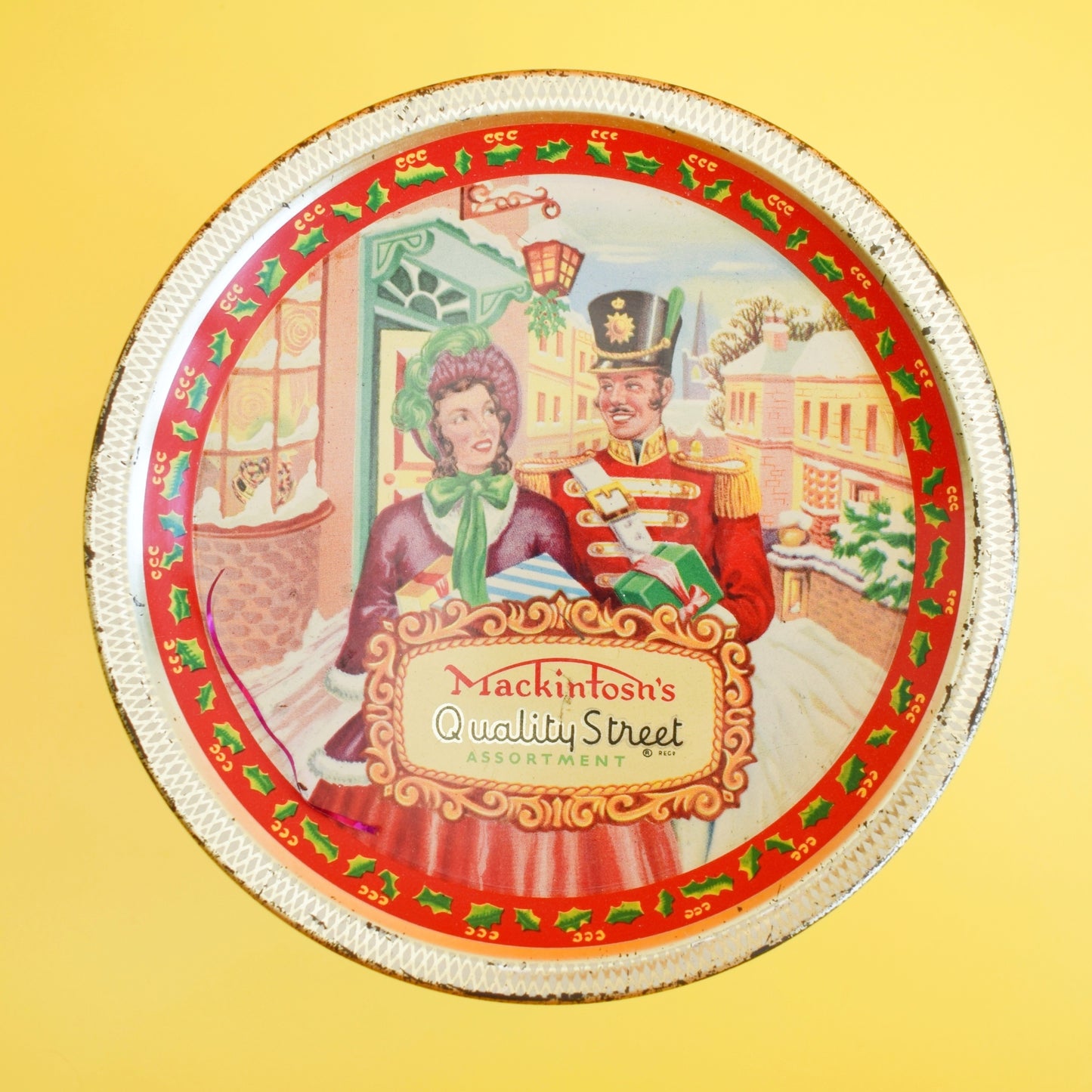 Vintage 1950s Quality Street Tin & New Chocolates - Small