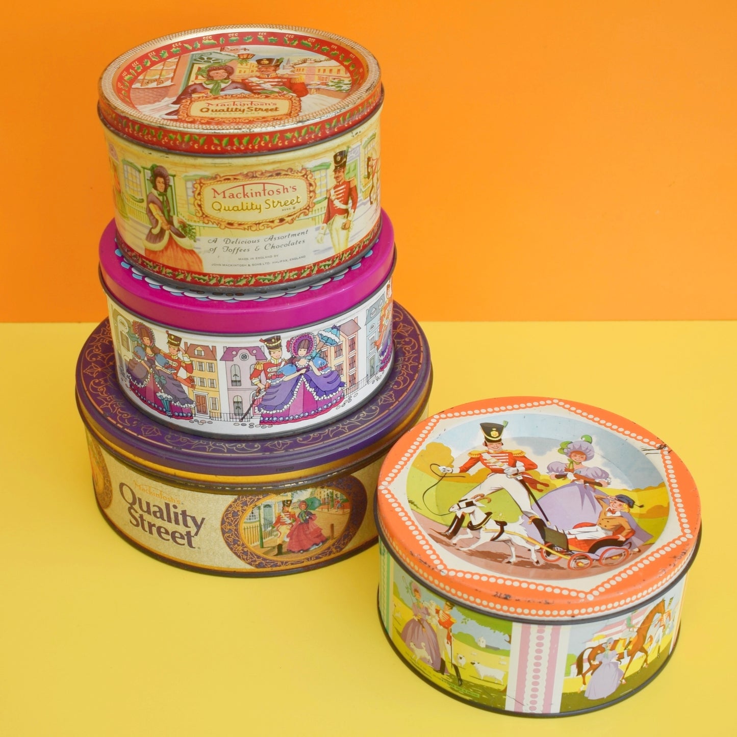 Vintage 1990s Quality Street Tin & New Chocolates