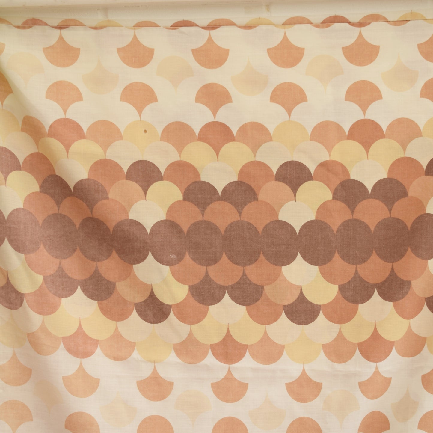 Vintage 1970s Double Duvet Cover / Bedding Set - Geometric - Brown by Vintage
