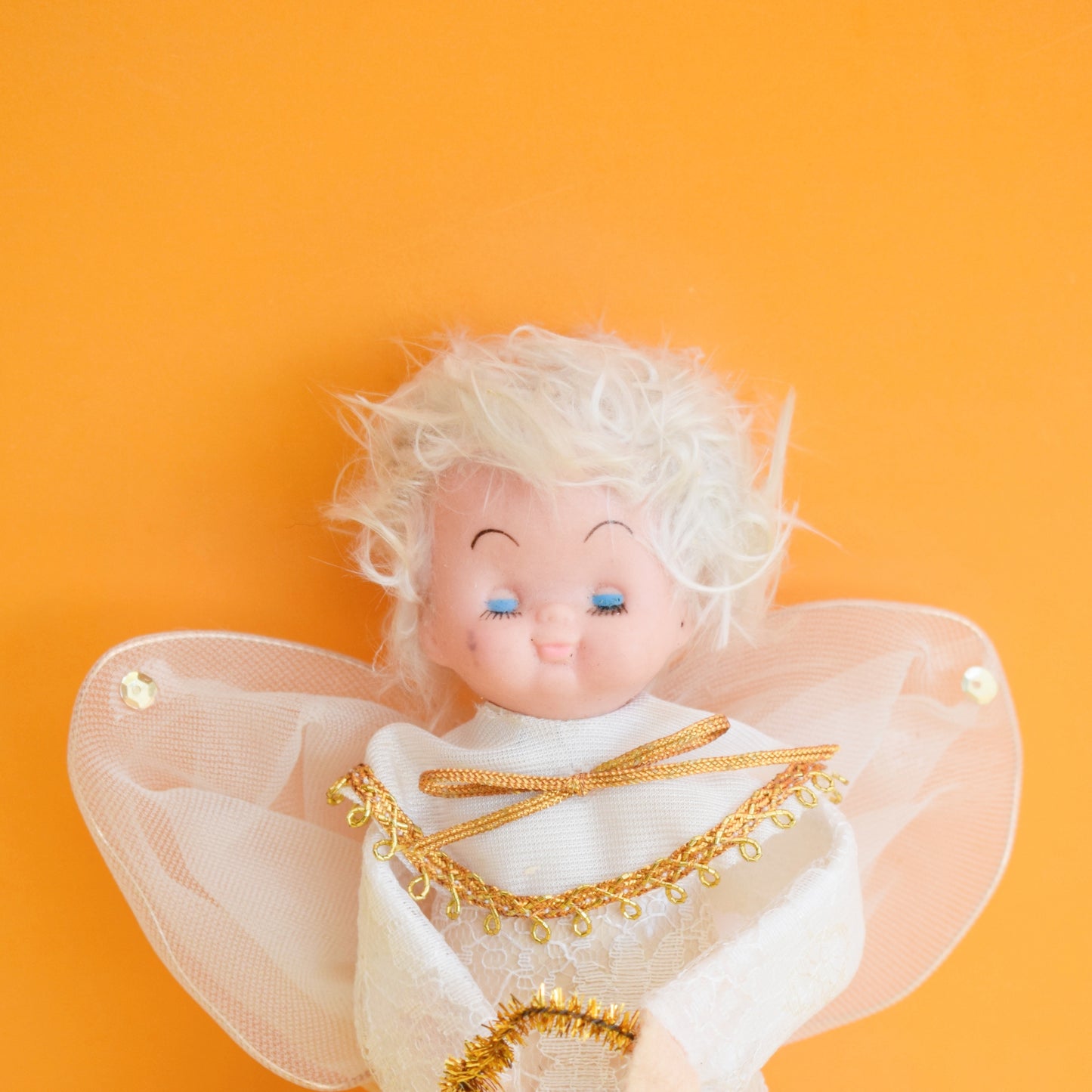 Vintage 1970s Kitsch Angel / Fairy Figure - Crazy Hair