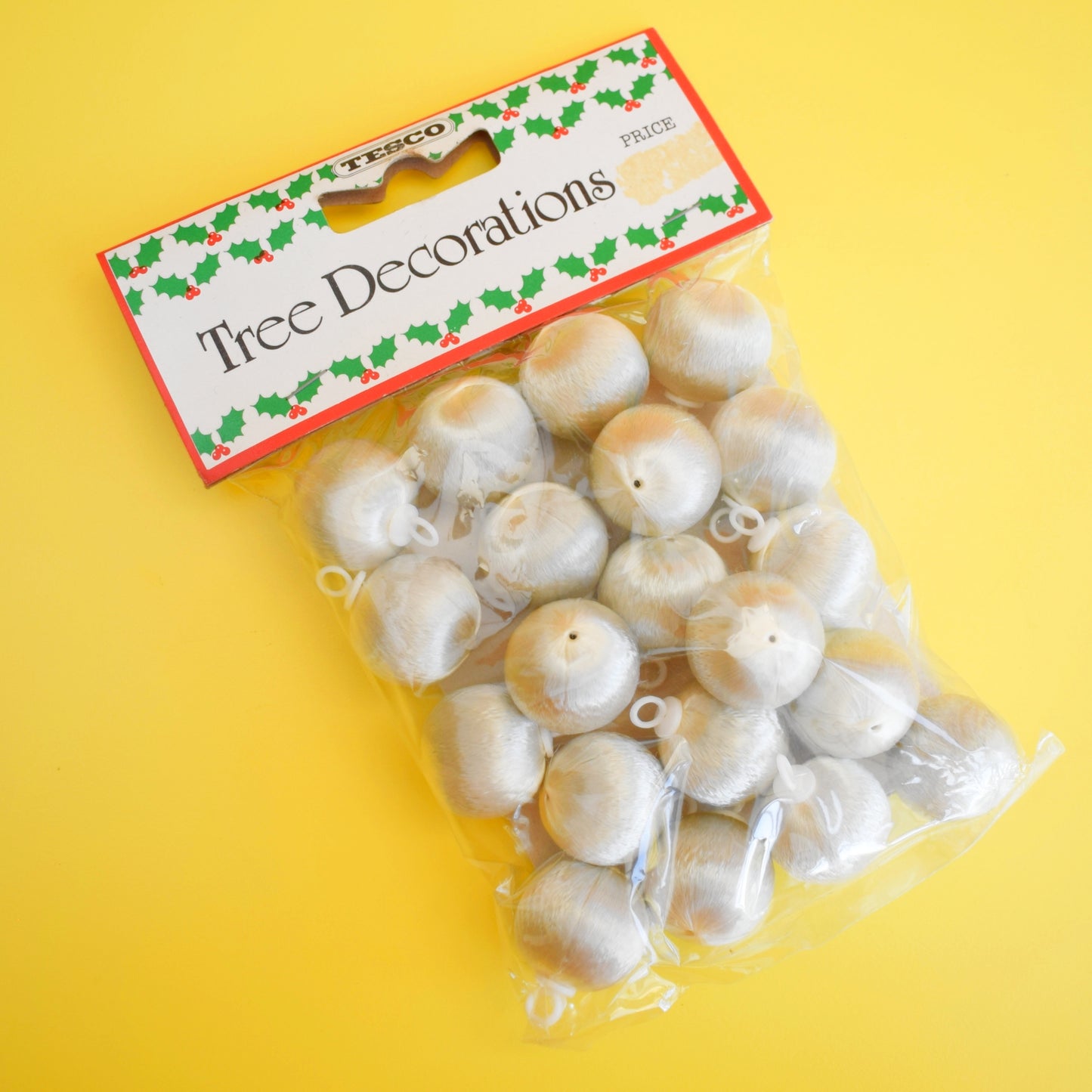 Vintage 1970s Satin Christmas Baubles - Unused