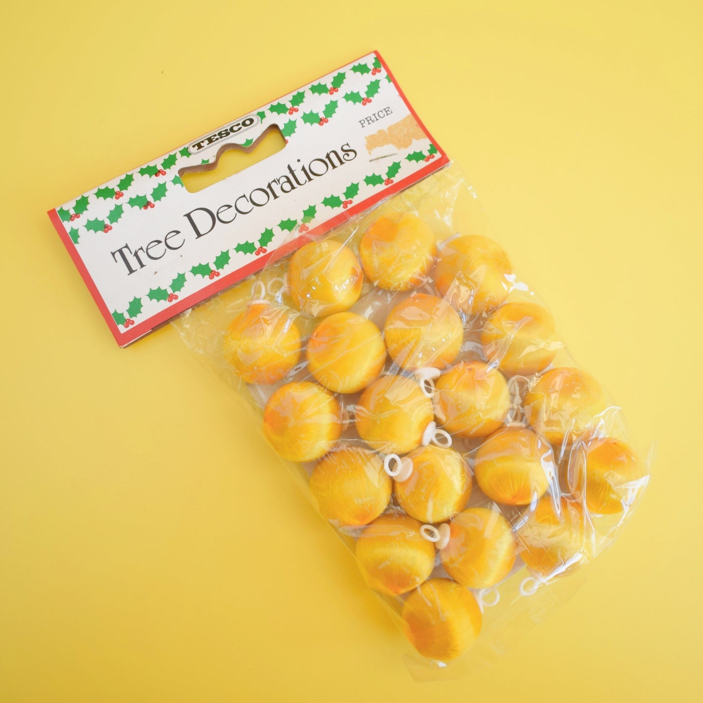 Vintage 1970s Satin Christmas Baubles - Unused