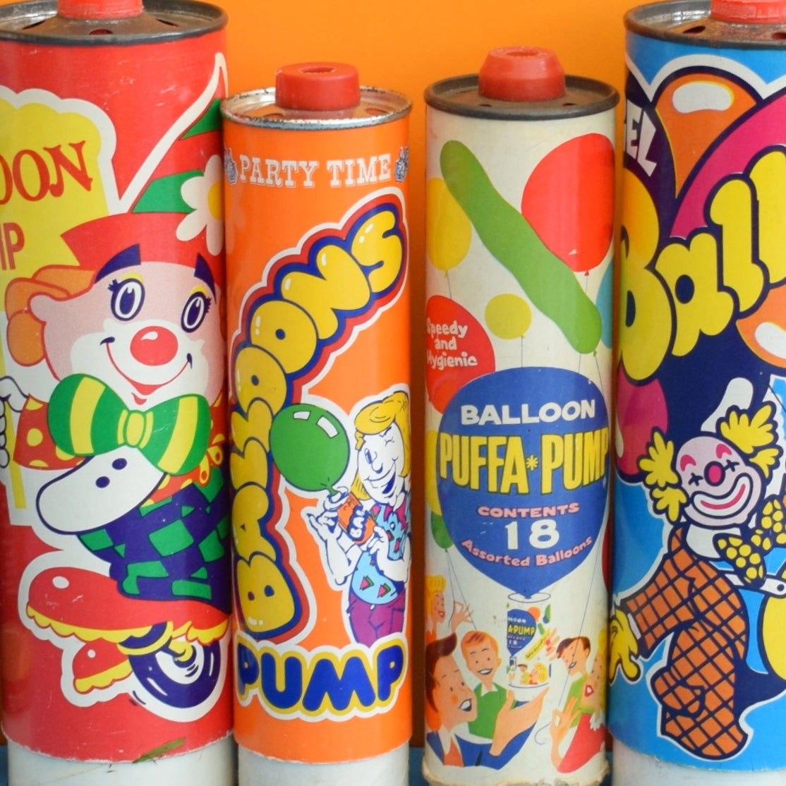 Vintage 1970s Balloon Pumps - Great Graphics