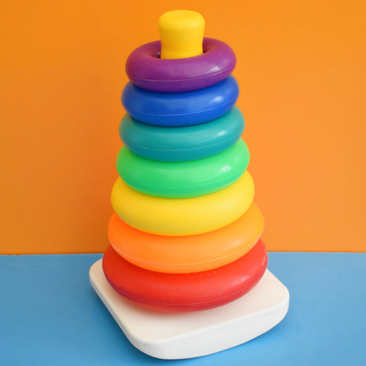 Vintage 1980s Fisher Price Stacking Rainbow .