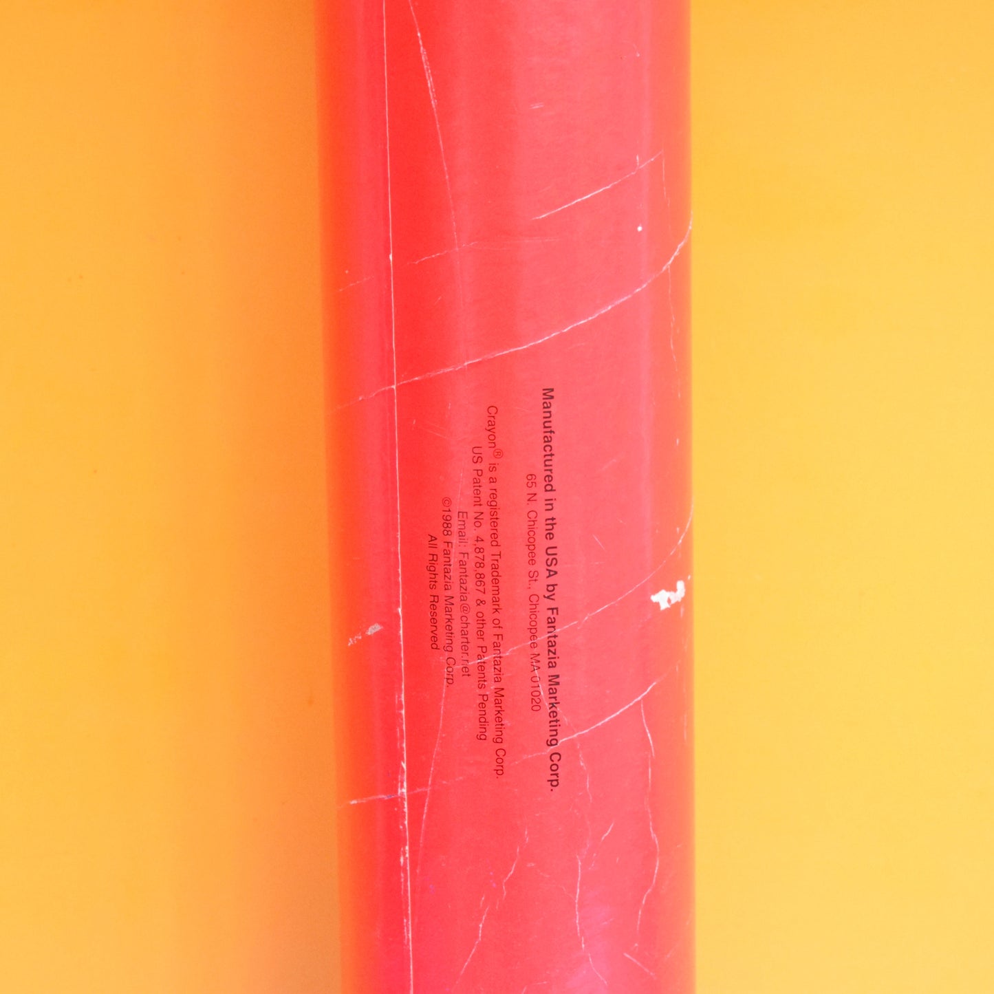 Vintage 1980s Oversized Crayon Money Box - Pop Art - Red