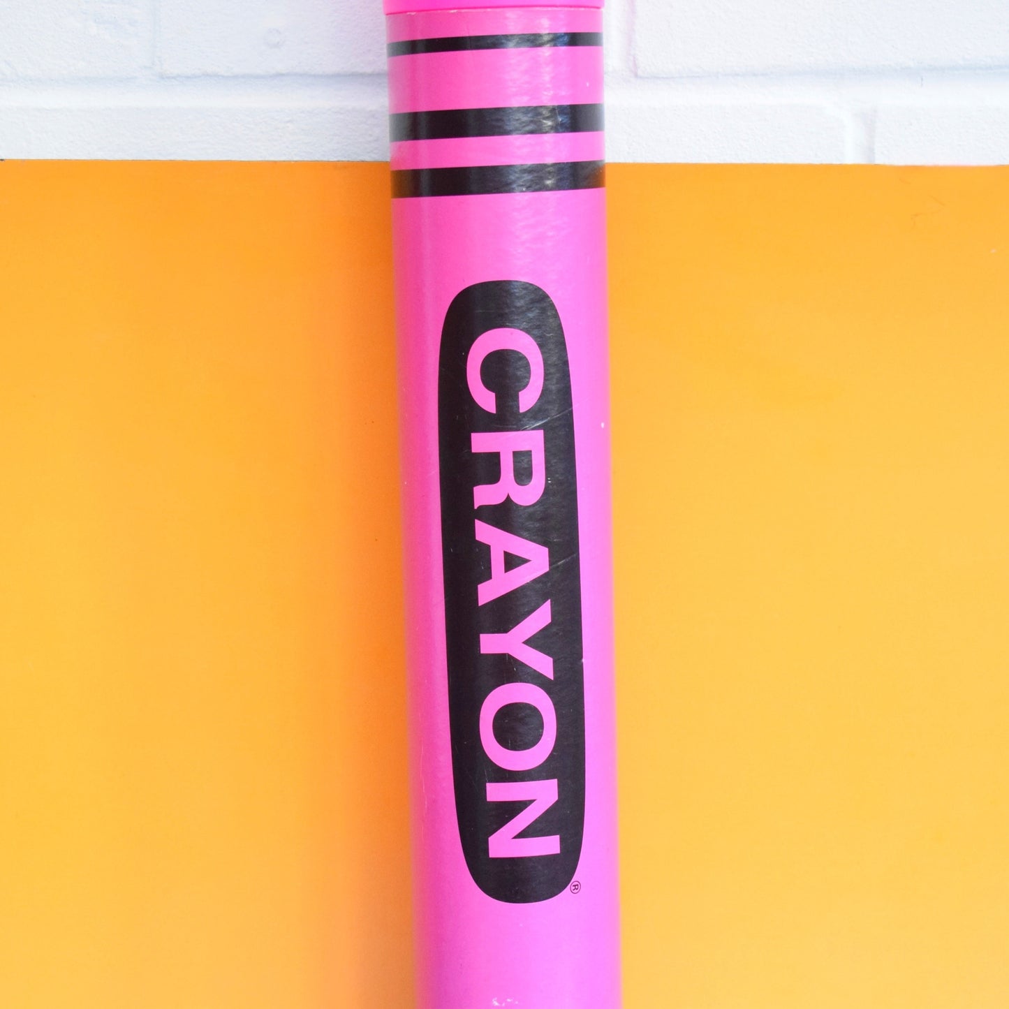 Vintage 1980s Oversized Crayon Money Box - Pop Art - Red