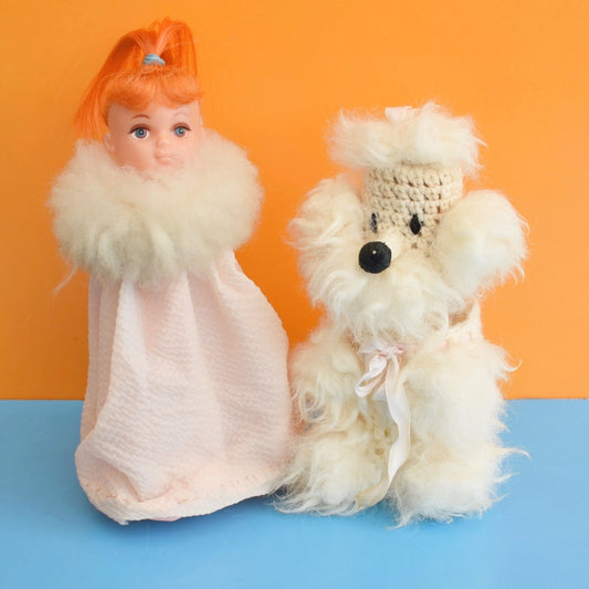 Vintage 1960s Kitsch Dressing Table Bottles - Poodle / Dolly