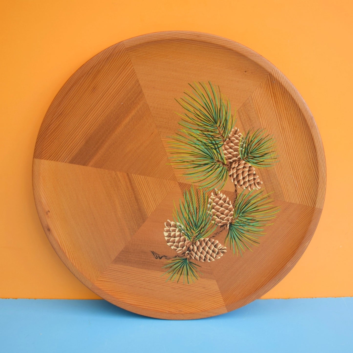 Vintage 1950s Wooden Drinks Tray - Cedar Wood - Canadian