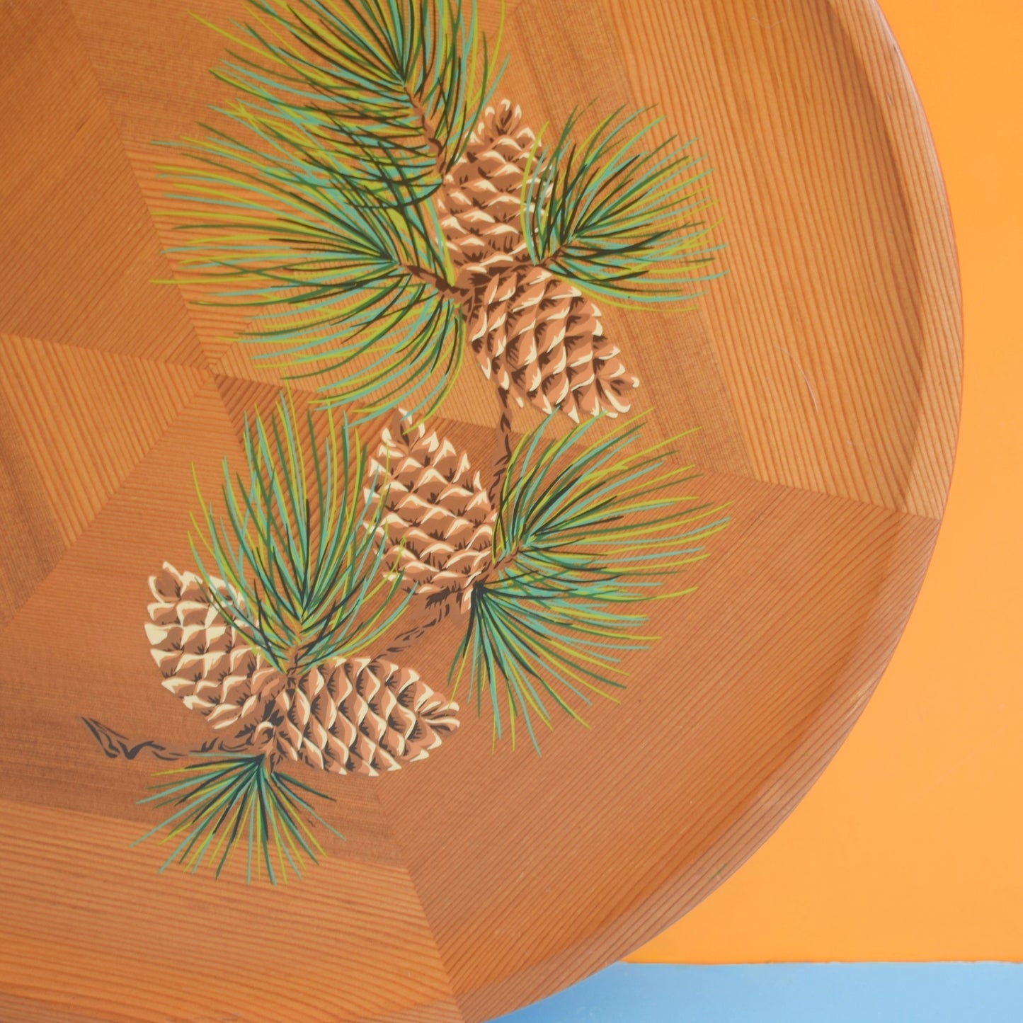 Vintage 1950s Wooden Drinks Tray - Cedar Wood - Canadian