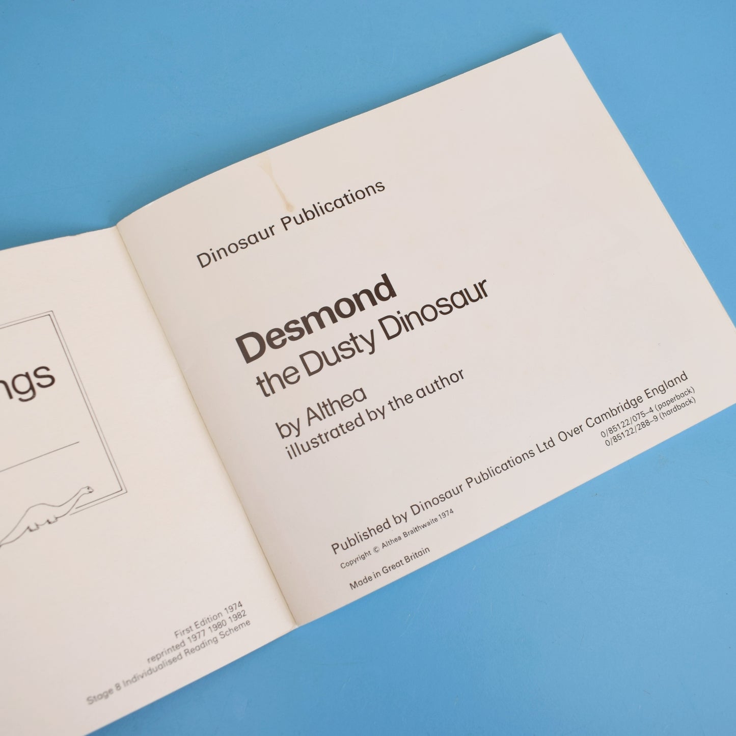 Vintage 1970s Desmond The Dinosaur Books x3 - Althea
