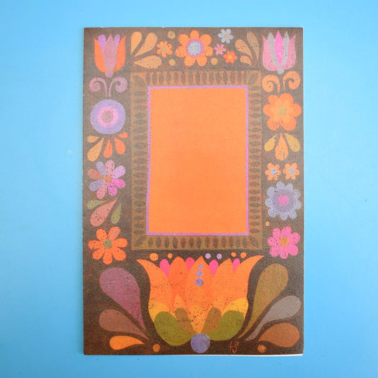 Vintage 1970s Greeting Card 10 Pack - Folk Flowers
