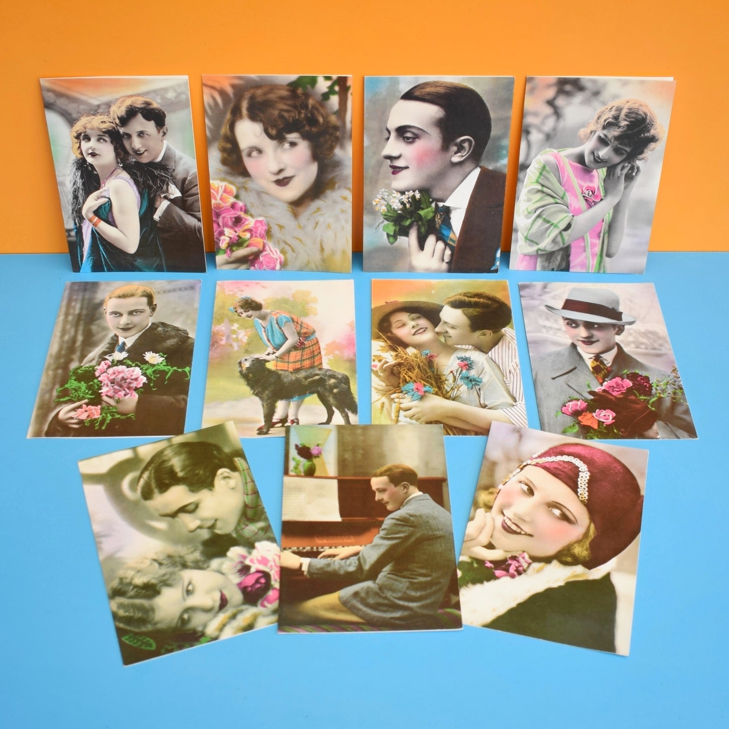 Vintage 1970s Birthday Greeting Cards - Romantic Series x11