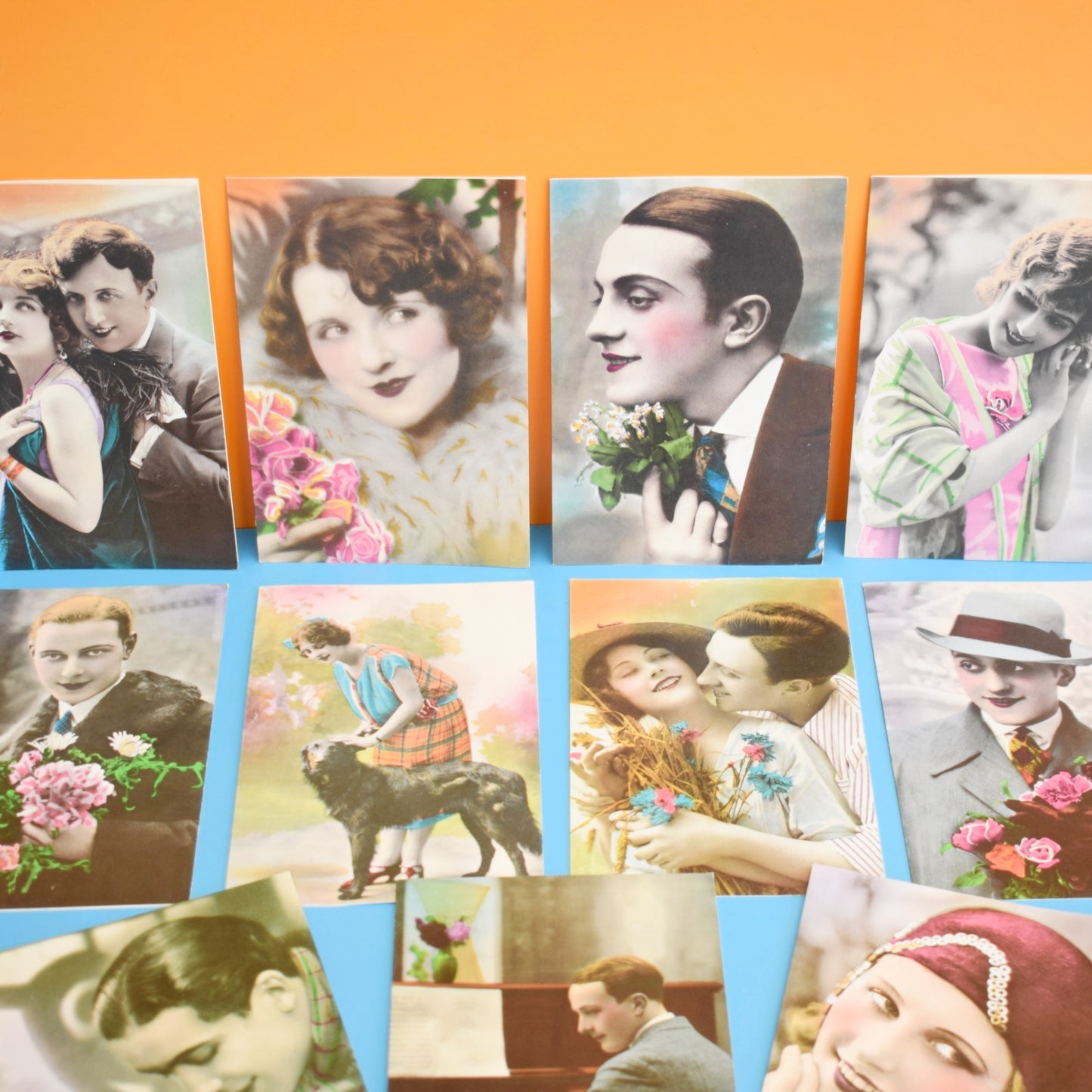 Vintage 1970s Birthday Greeting Cards - Romantic Series x11