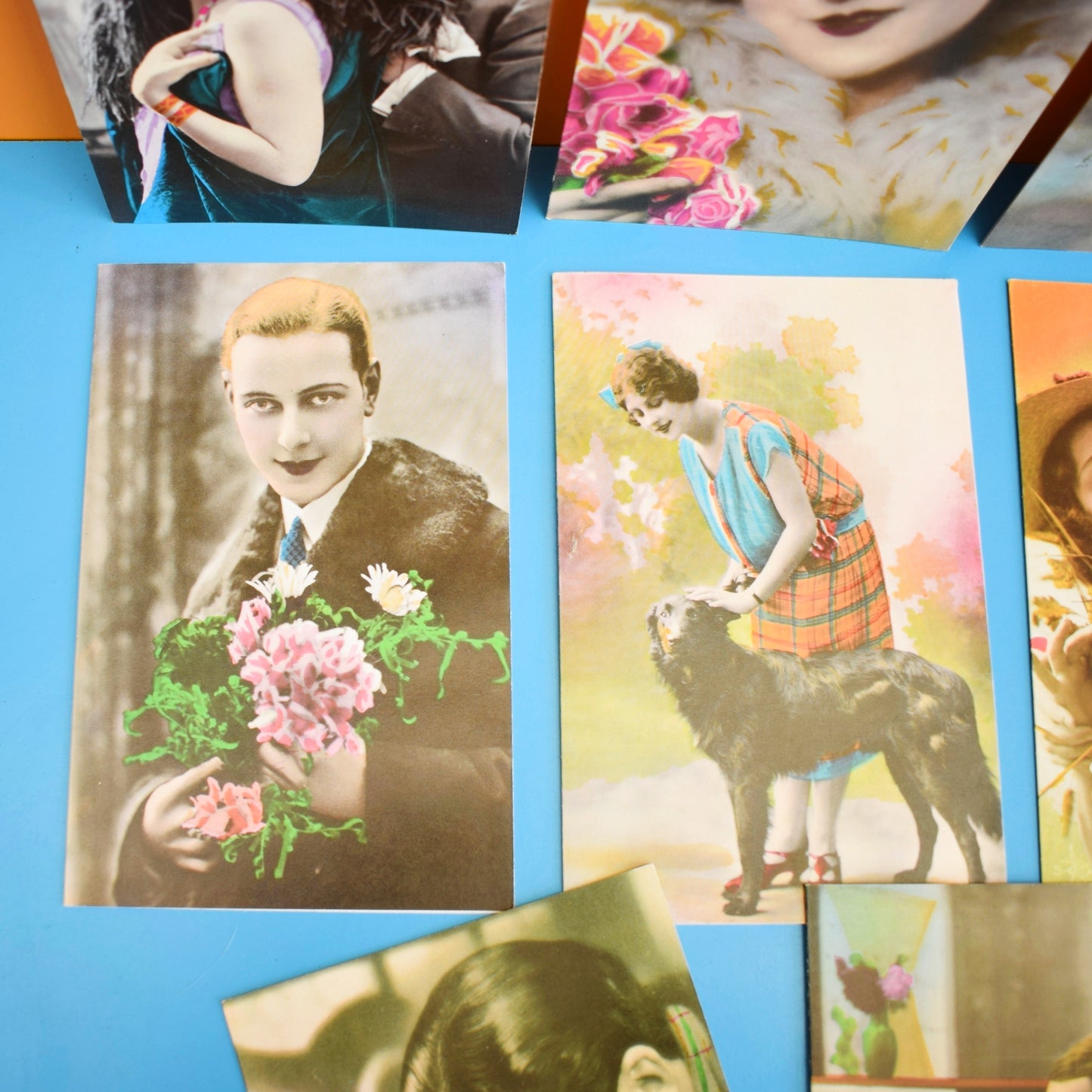 Vintage 1970s Birthday Greeting Cards - Romantic Series x11