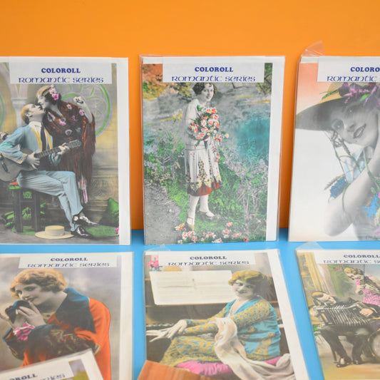 Vintage 1970s Birthday Greeting Cards - Romantic Series x10