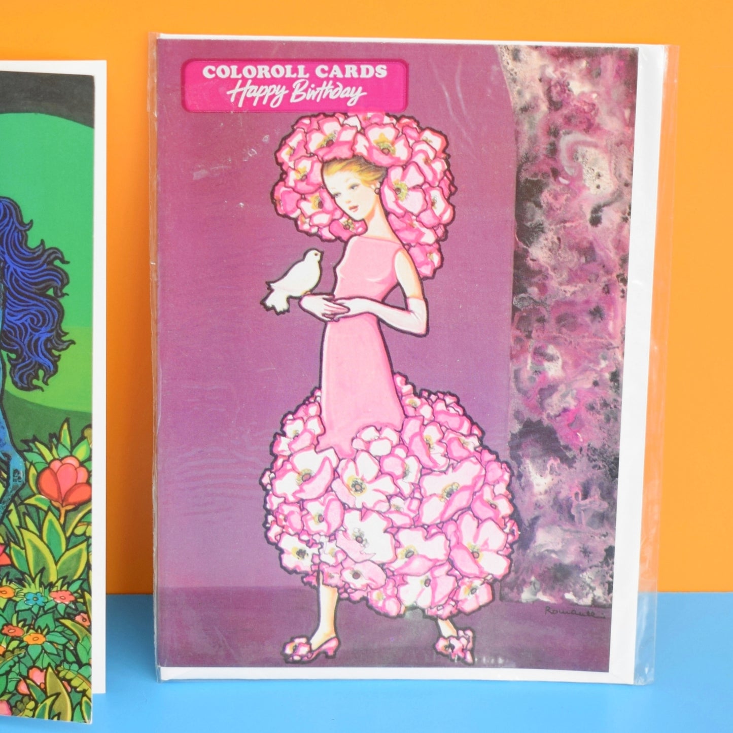 Vintage 1970s Unused Greeting Cards - One Off Designs