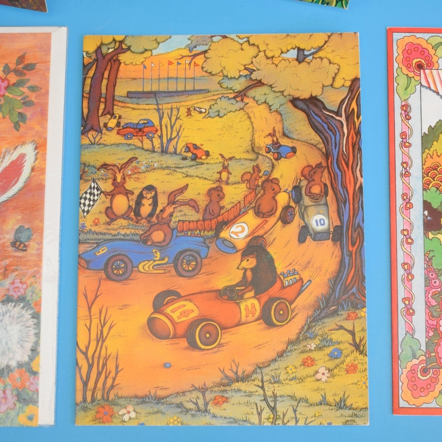 Vintage 1970s Unused Greeting Cards - One Off Designs