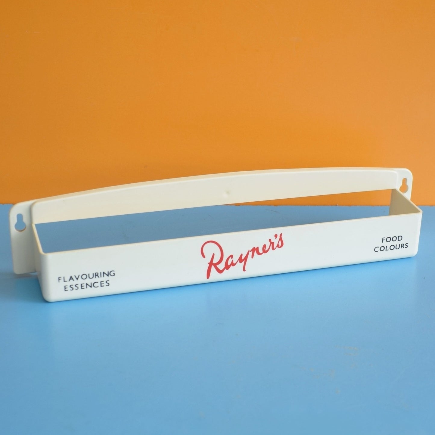 Vintage 1970s Plastic Shelf / Rack - Rayners Food Colourings