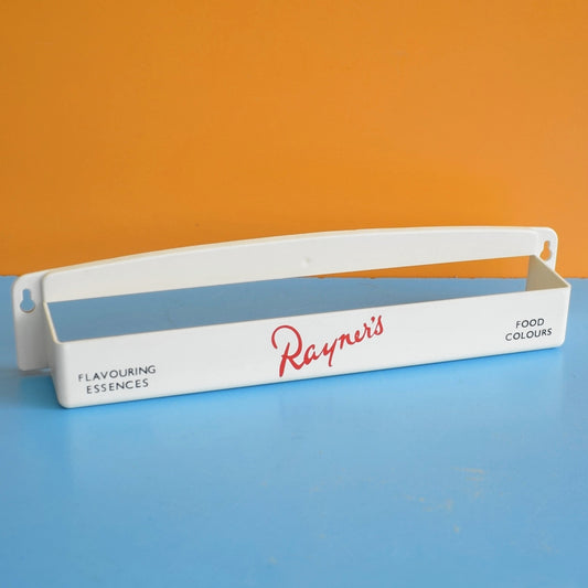Vintage 1970s Plastic Shelf / Rack - Rayners Food Colourings