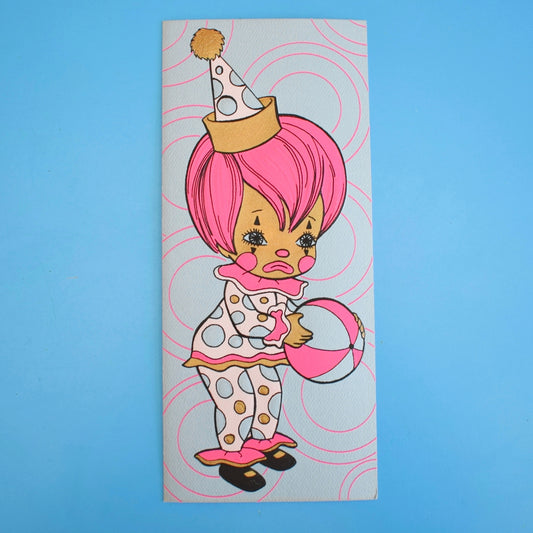Vintage 1970s Greeting card - American Sad Clown