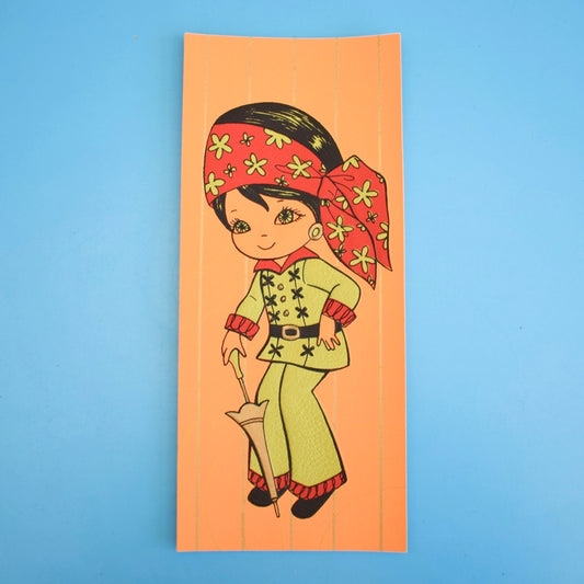 Vintage 1970s Greeting card - American Green Suit - Peach