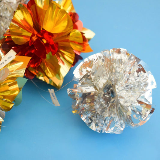 Vintage 1970s Kitsch Ball Christmas Decorations - Foil - Various Groups