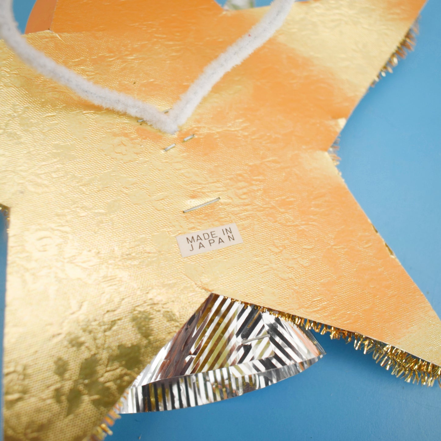 Vintage 1960s Pretty Christmas Fairy Tree Topper - Gold Star